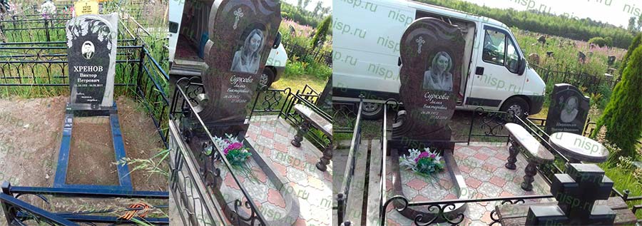Памятник на могилу из серого гранита Памятник на могилу