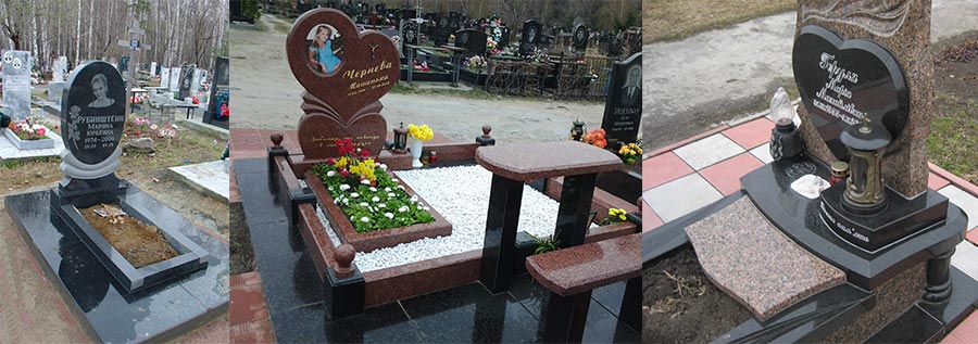 Памятник на могилу из гранита Памятник сердце из гранита на могилу